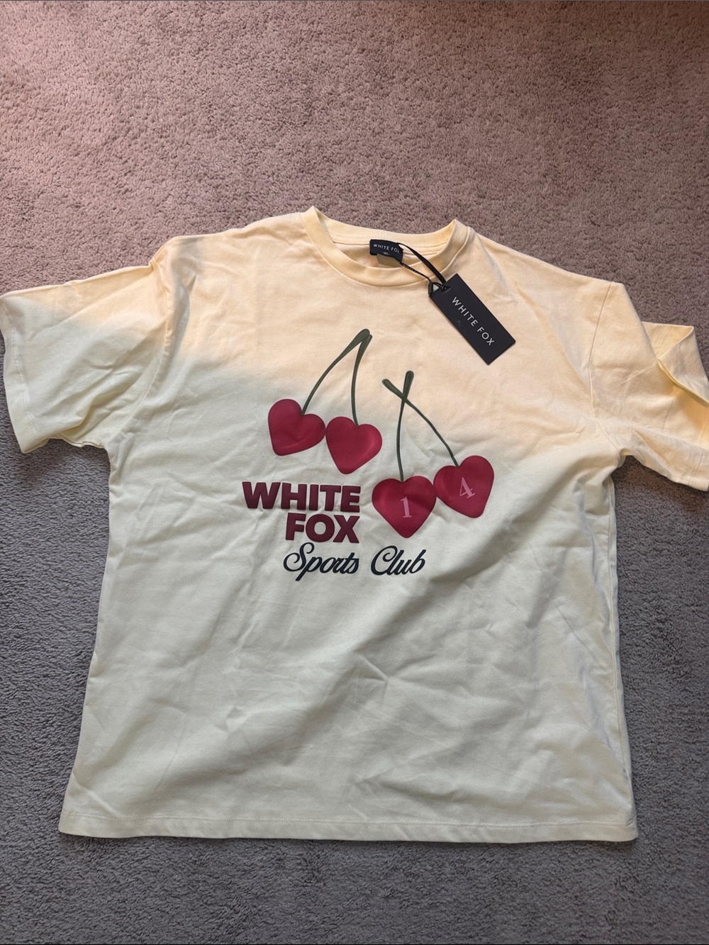 White Fox Yellow Cherry Graphic Tee